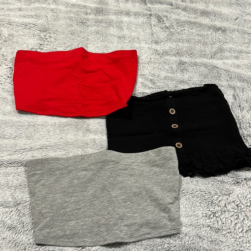 bundle of three bando tops